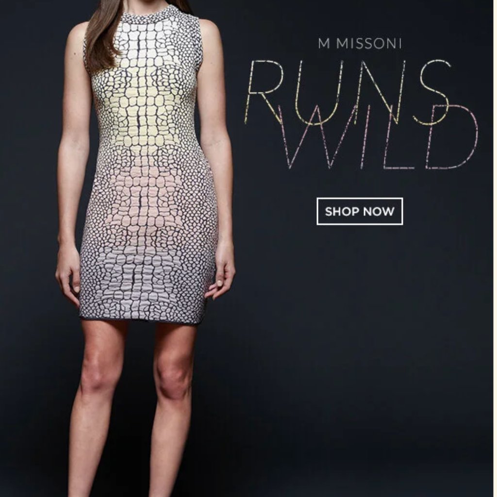 Nwt M Missoni Multicolor Crocodile Pattern Sleeveless Mini Dress Xs -S